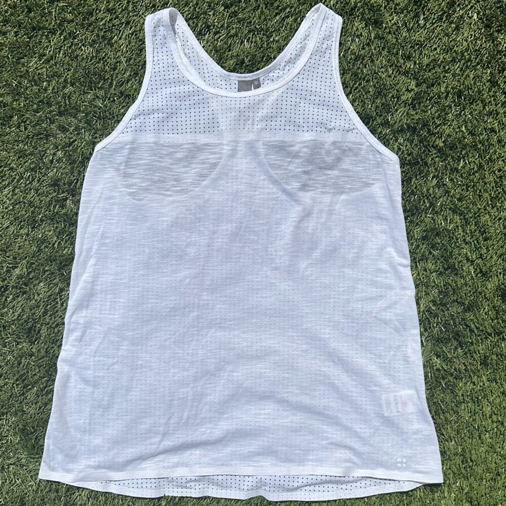 Sweaty Betty Breeze Mesh Razorback Athletic Performance Workout Tank Top Med